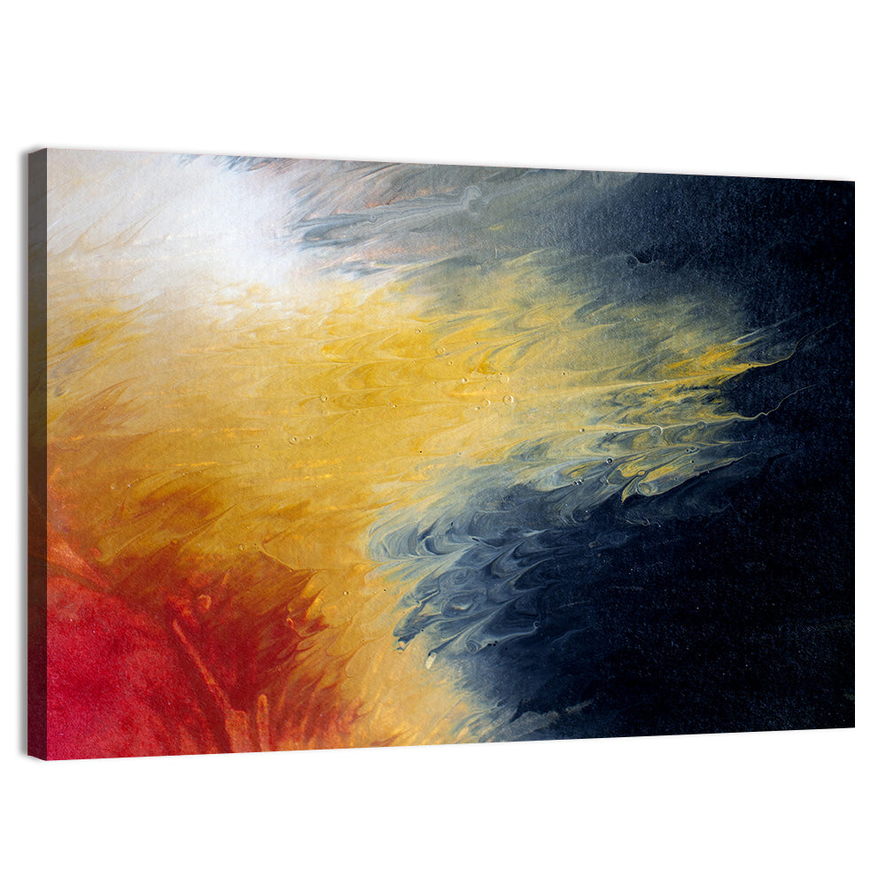 Solar Flare Oil Abstract Wall Art, canvas print, landscape