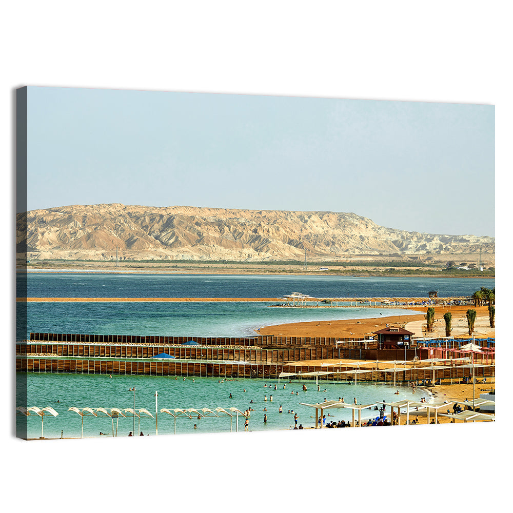 Dead Sea at Ein Bokek Wall Art, canvas print, landscape