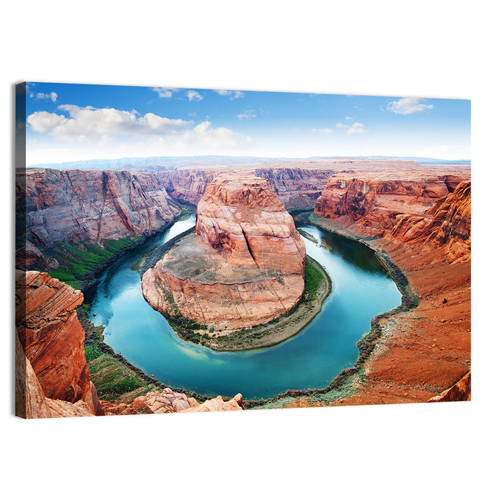 Horseshoe Bend Aerial, Page Arizona Wall Art as a canvas print