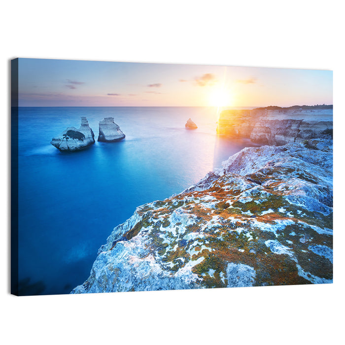 Torre Dell'orso Sunset Cliffs Wall Art as a canvas print