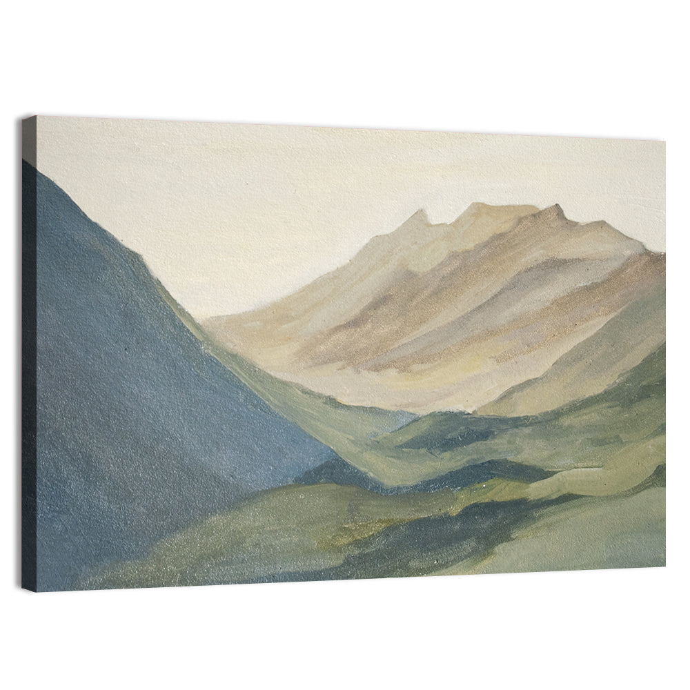 Dawn Over Layered Mountains Wall Art, canvas print, landscape
