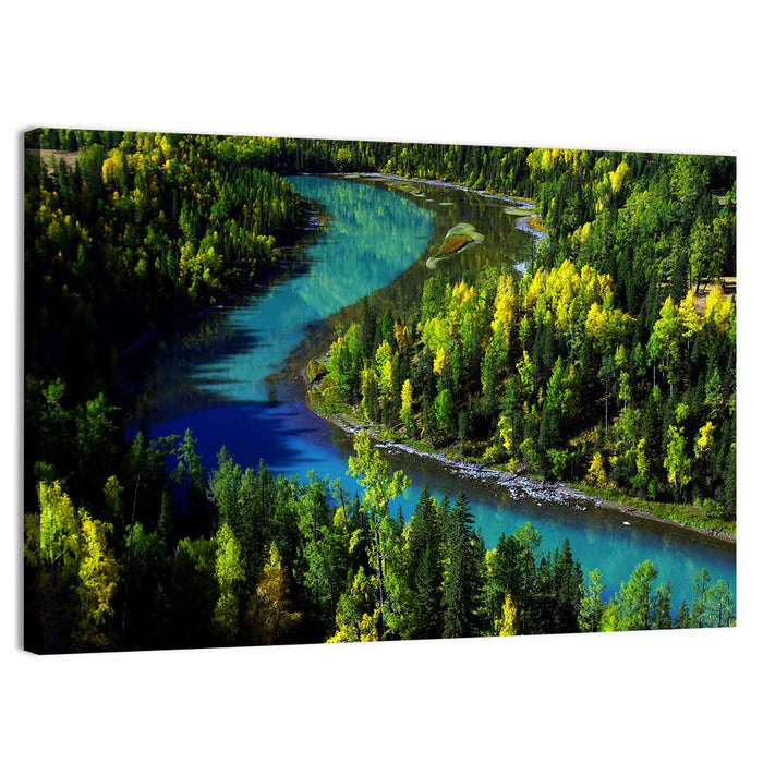 Moon Bay at Kanak Lake Wall Art as a canvas print