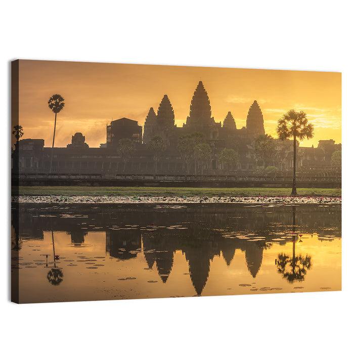 Angkor Wat Reflection at Sunrise Wall Art as a canvas print