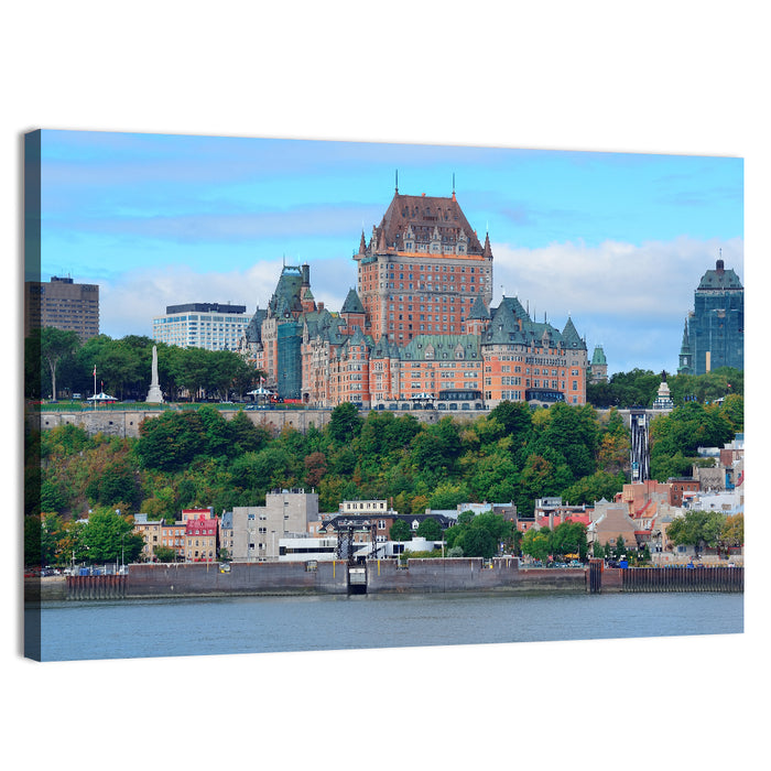 Quebec City Skyline with Chateau Frontenac Wall Art as a canvas print