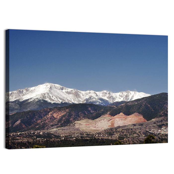 Pikes Peak Landscape Wall Art as a canvas print
