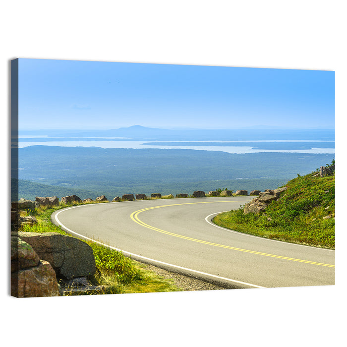 Cadillac Mountain Drive, Bar Harbor Wall Art as a canvas print