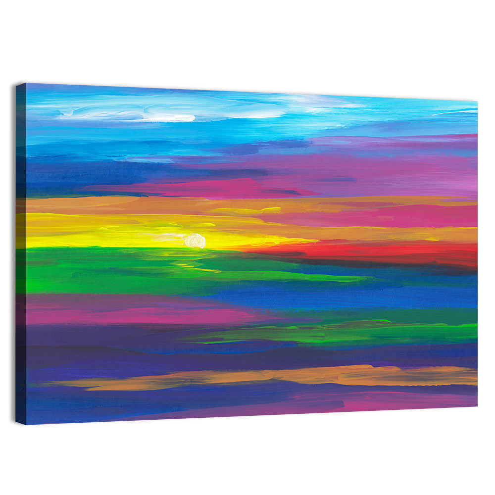 Colorful Abstract Sunset Wall Art, canvas print, landscape