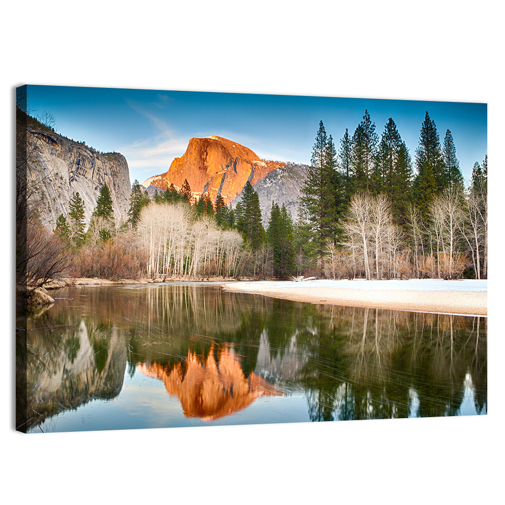 Half Dome Reflection, Yosemite Wall Art, canvas print, landscape
