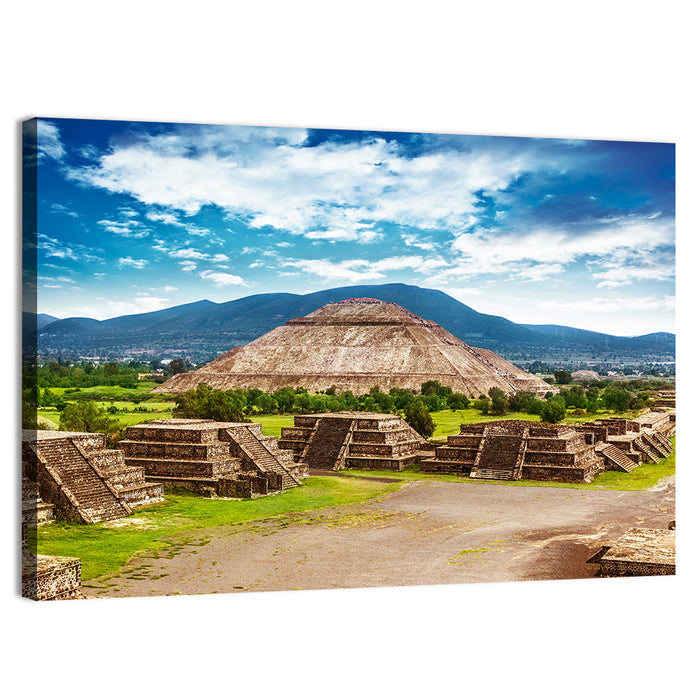 Teotihuacan Pyramid Ruins Wall Art as a canvas print