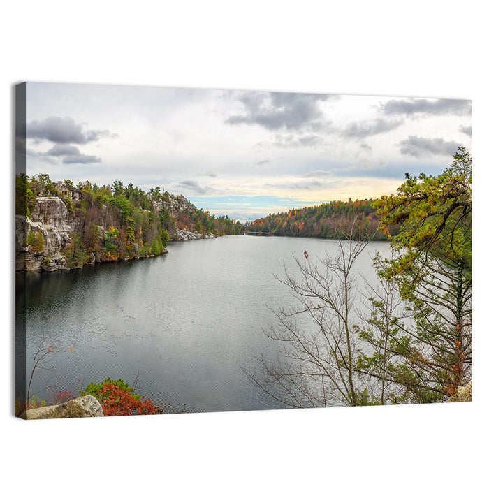 Lake Minnewaska Cliffs Wall Art as a canvas print
