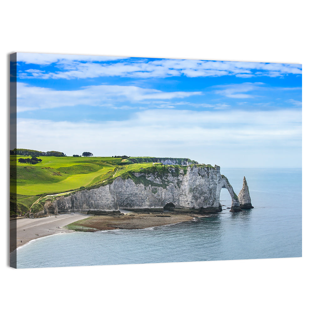 Étretat Porte D'aval Cliff Wall Art, canvas print, landscape