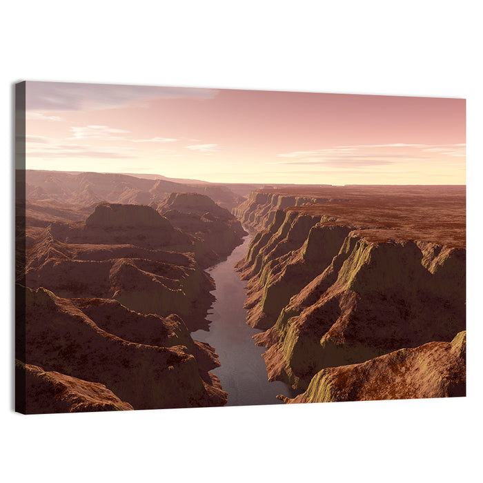 Death Canyon Aerial View Wall Art as a canvas print