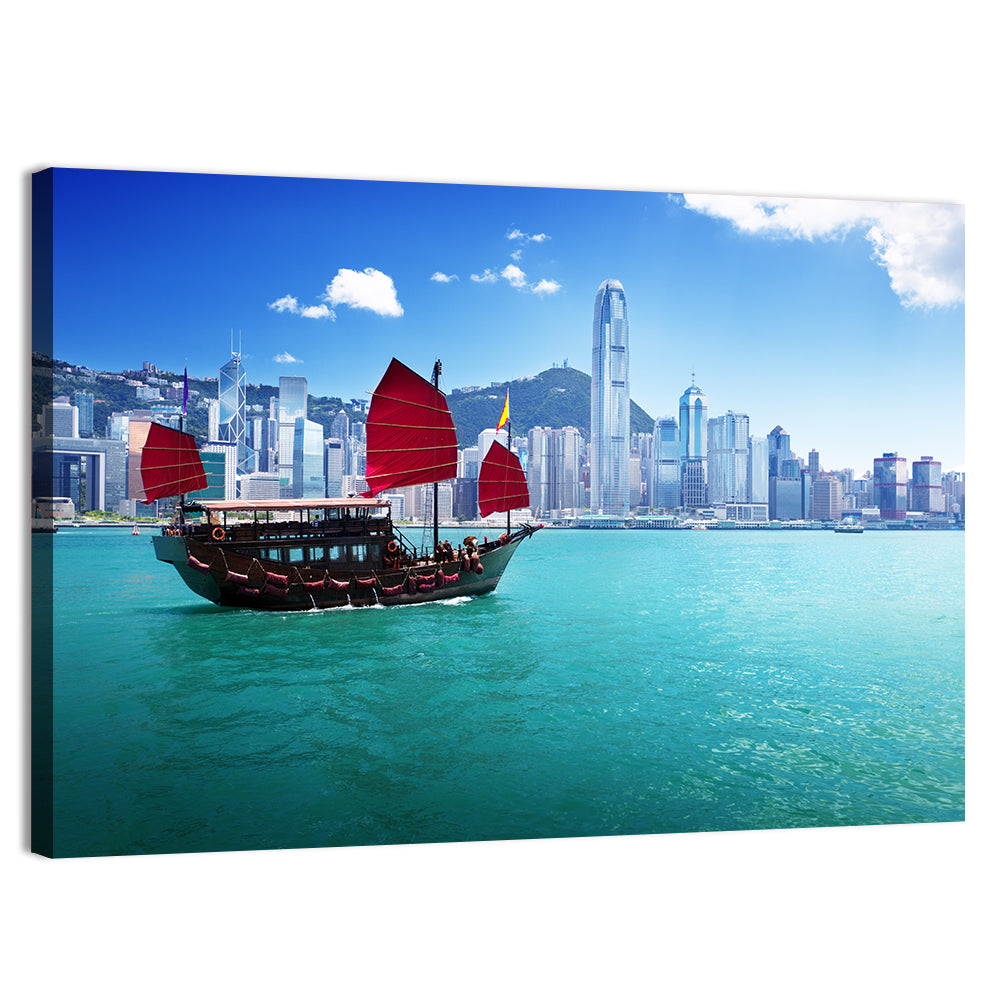 Victoria Harbour, Hong Kong Wall Art, canvas print, landscape