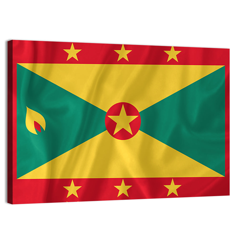 Grenada National Flag Wall Art, canvas print, landscape