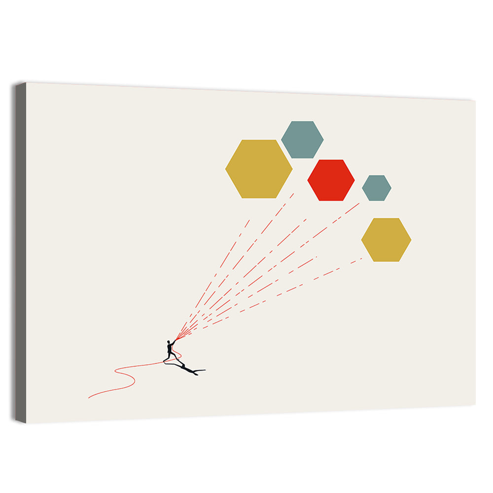 Big Data Analysis Concept Wall Art, canvas print, landscape