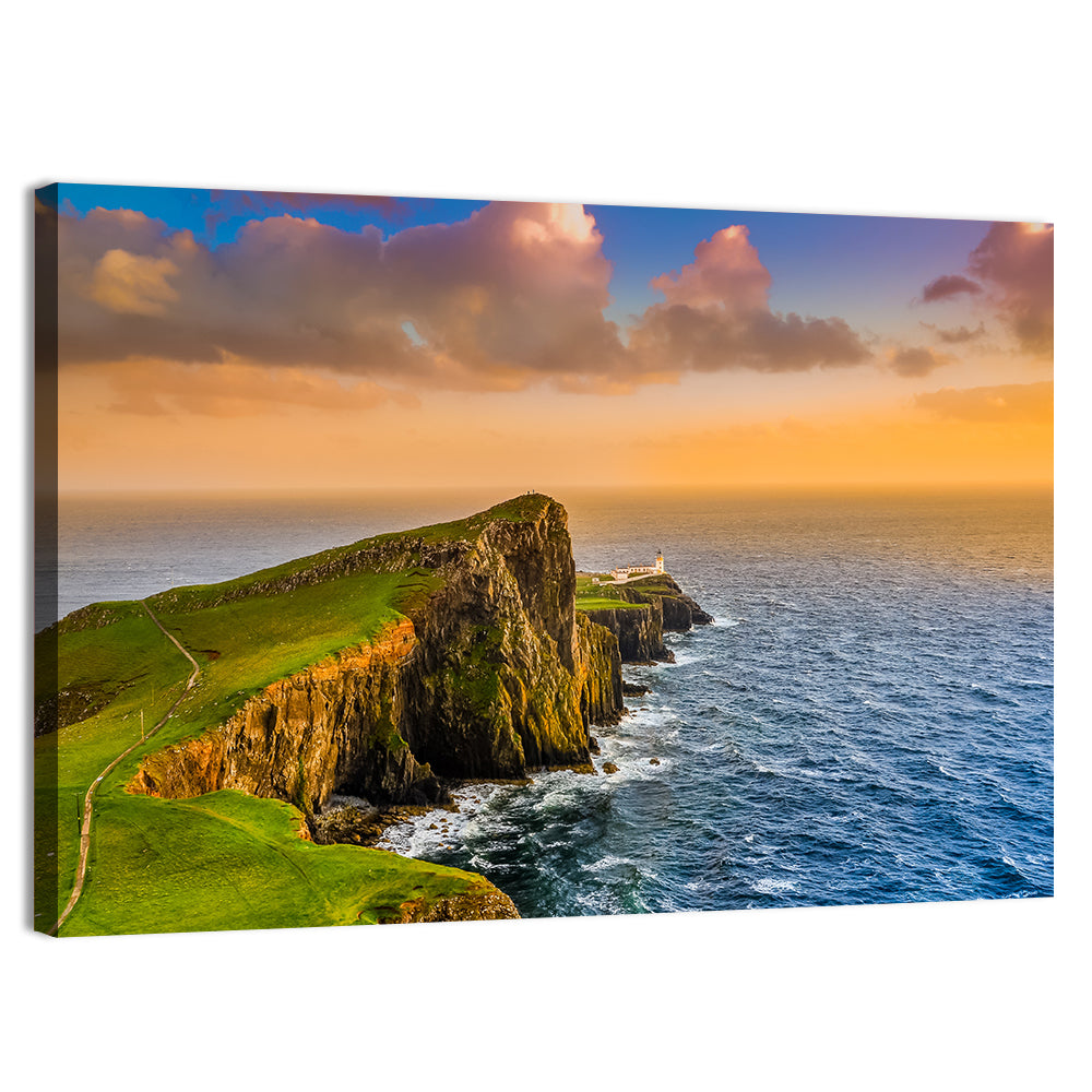 Neist Point Lighthouse Isle of Skye Wall Art, canvas print, landscape