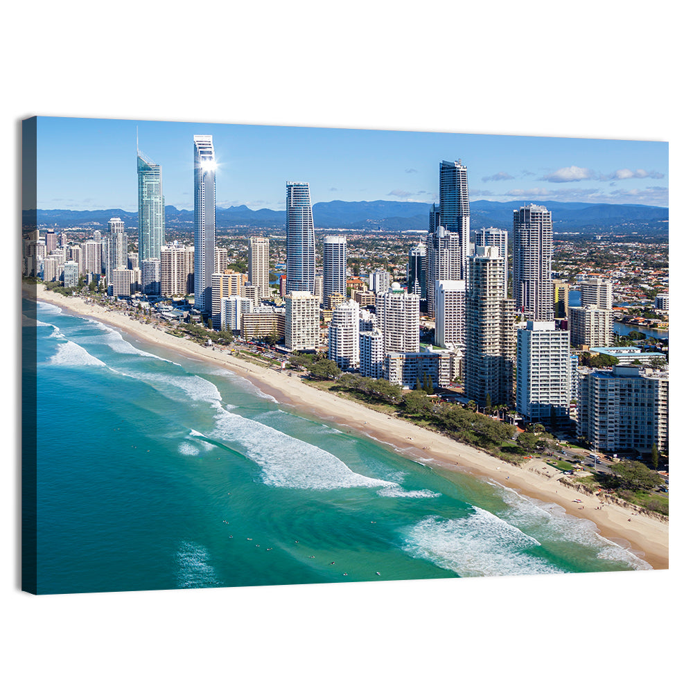 Surfers Paradise Skyline, Gold Coast Wall Art, canvas print, landscape