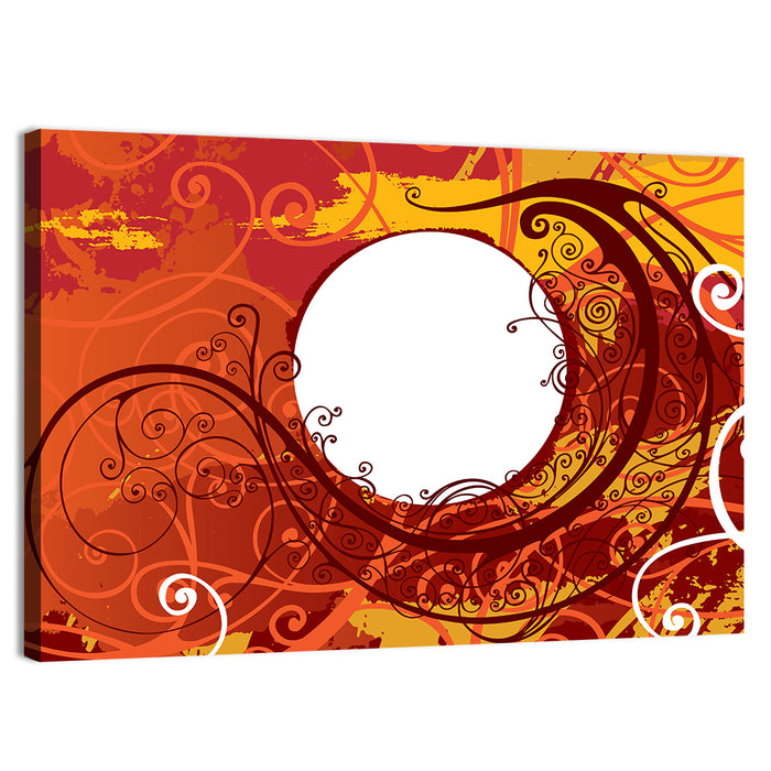 Floral Scrollwork Ornament Wall Art as a canvas print