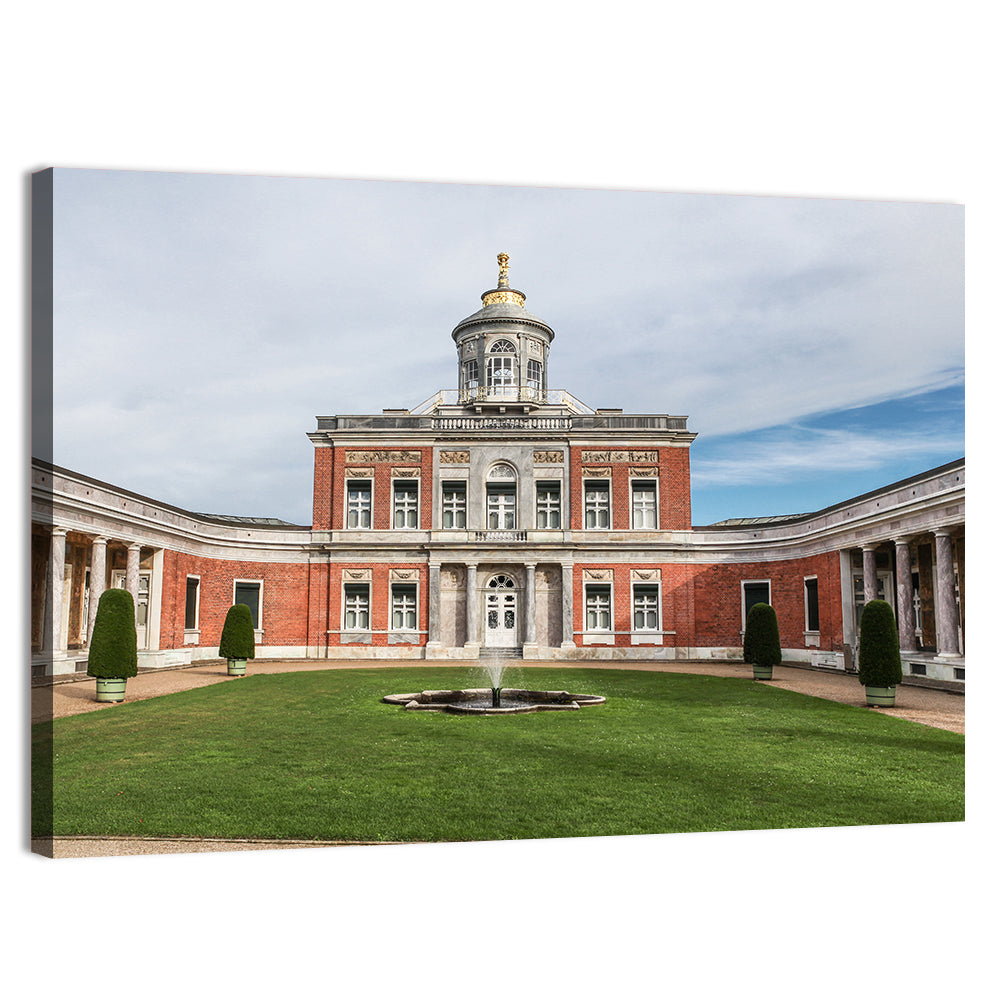 Marble Palace, Potsdam Garden View Wall Art, canvas print, landscape