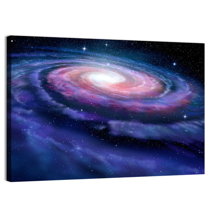 Spiral Galaxy Wall Art as a canvas print