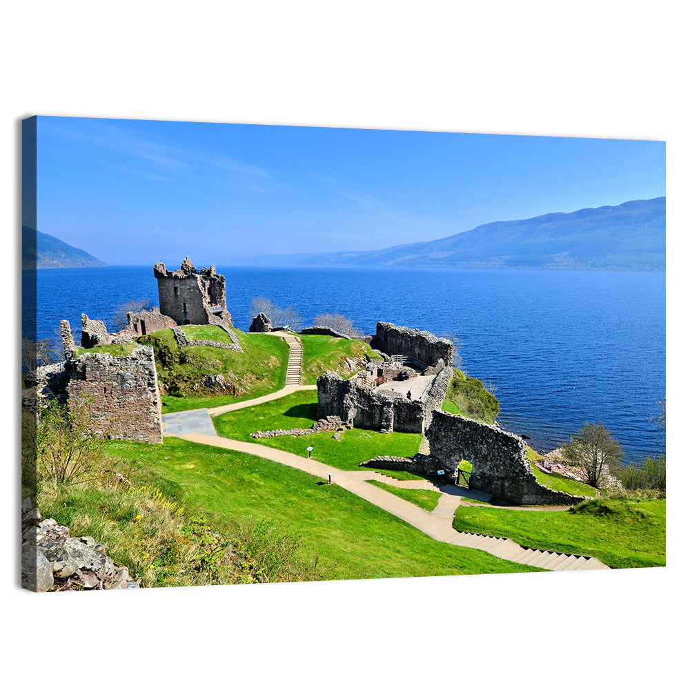 Urquhart Castle Ruins Wall Art, canvas print, landscape