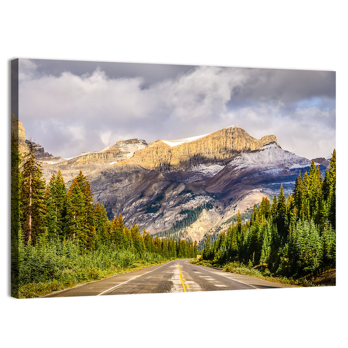 Road on Icefields Parkway Wall Art as a canvas print