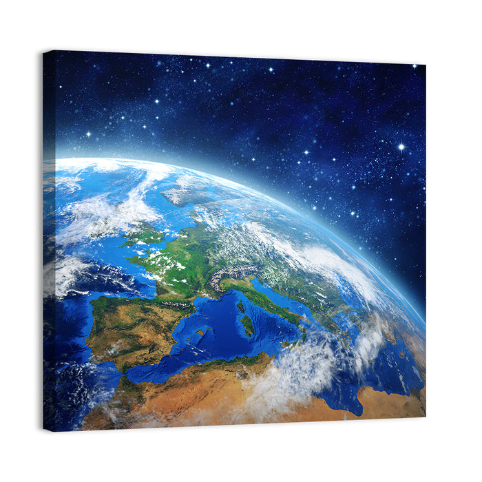 Earth from Orbit Wall Art as a canvas print