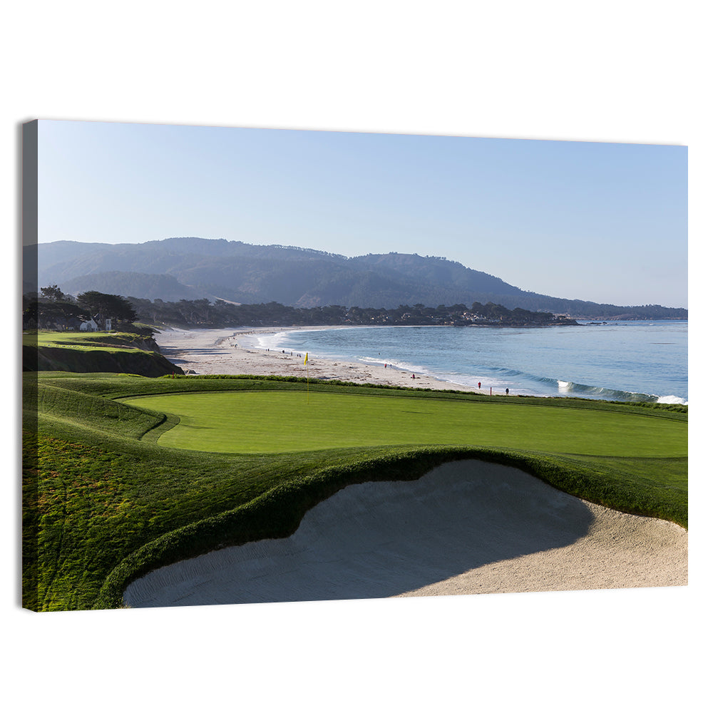 Pebble Beach 7th Hole Wall Art, canvas print, landscape