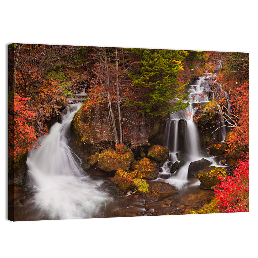 Ryuzu Falls, Nikko Japan Wall Art, canvas print, landscape