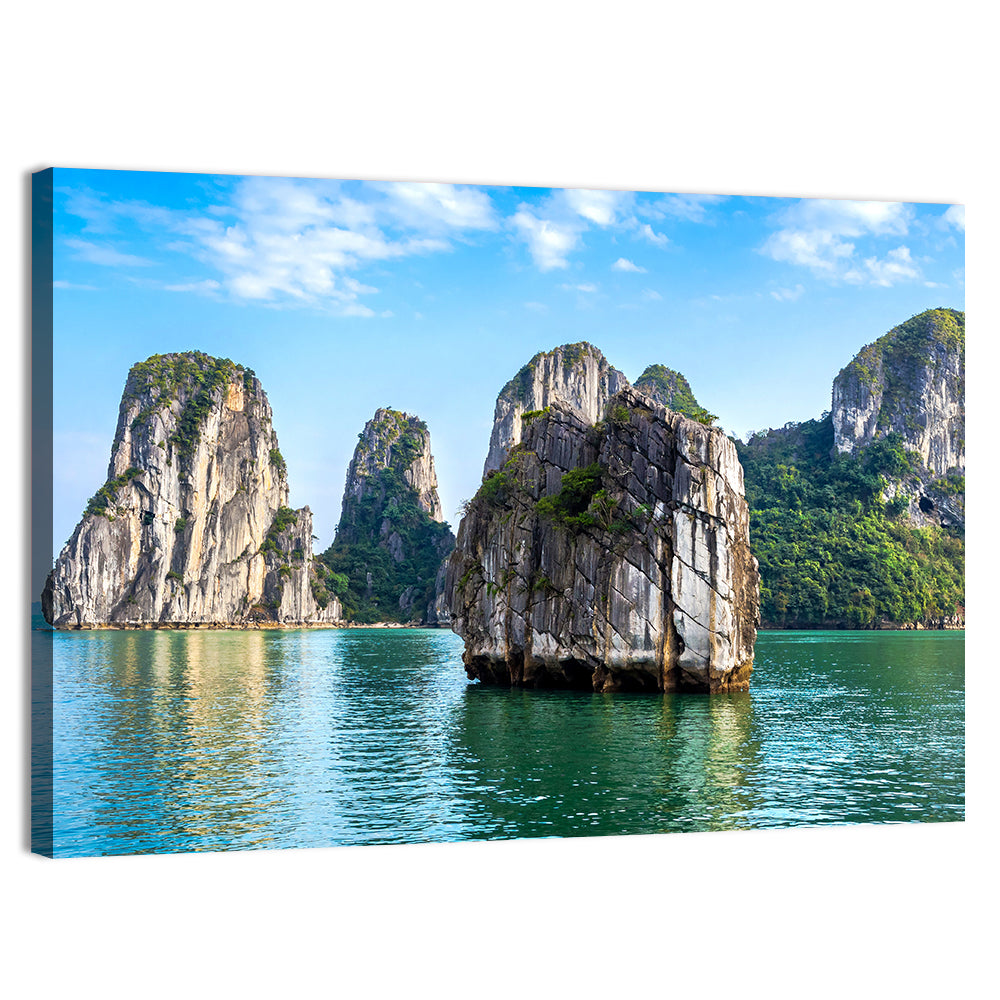 Ha Long Bay Limestone Islands Wall Art, canvas print, landscape