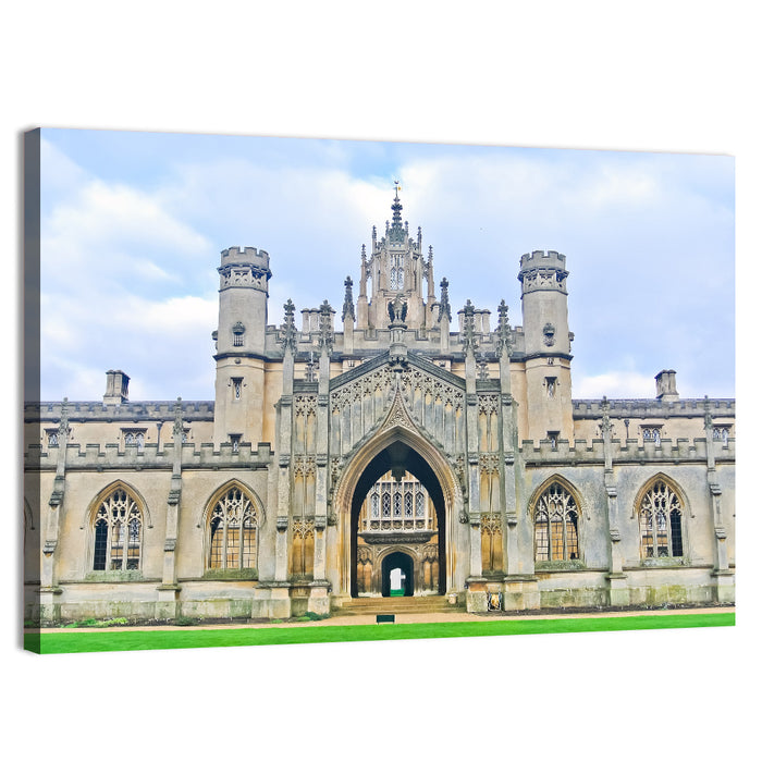 St John's College Great Gate Cambridge Wall Art as a canvas print