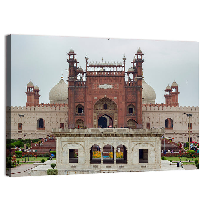 Badshahi Mosque Facade Wall Art as a canvas print