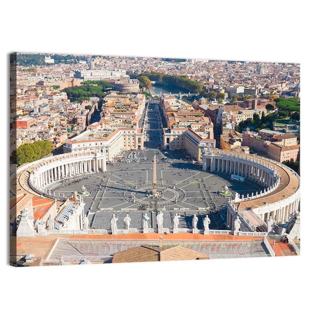 St. Peter's Square, Vatican City Wall Art, canvas print, landscape