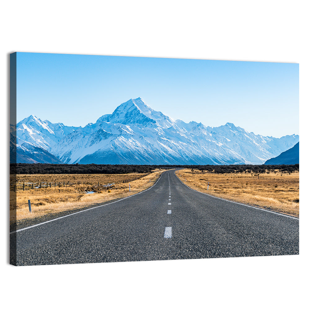 Road to Mount Cook Wall Art, canvas print, landscape