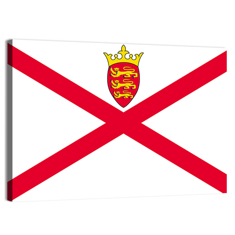 Flag of Jersey Wall Art, canvas print, landscape