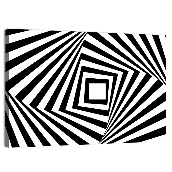Psycho Geometric Vortex Wall Art as a canvas print