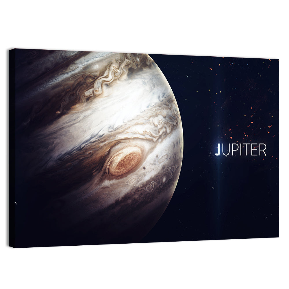 Jupiter with Great Red Spot Wall Art, canvas print, landscape