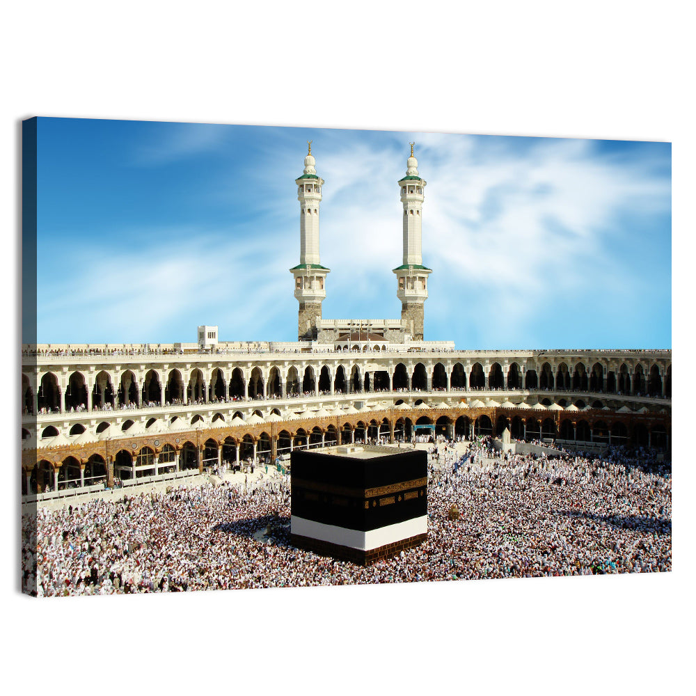 Kaaba at Masjid Al-haram Wall Art, canvas print, landscape