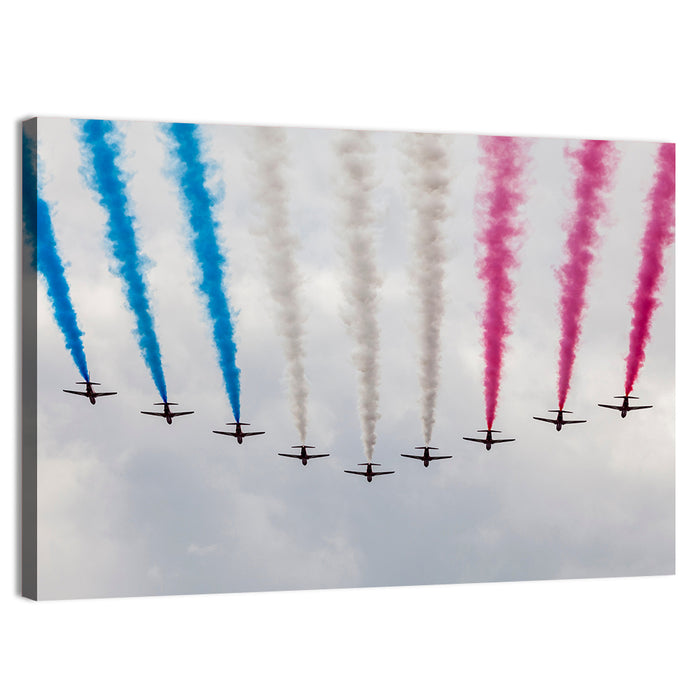 Nine-plane London Airshow Wall Art as a canvas print