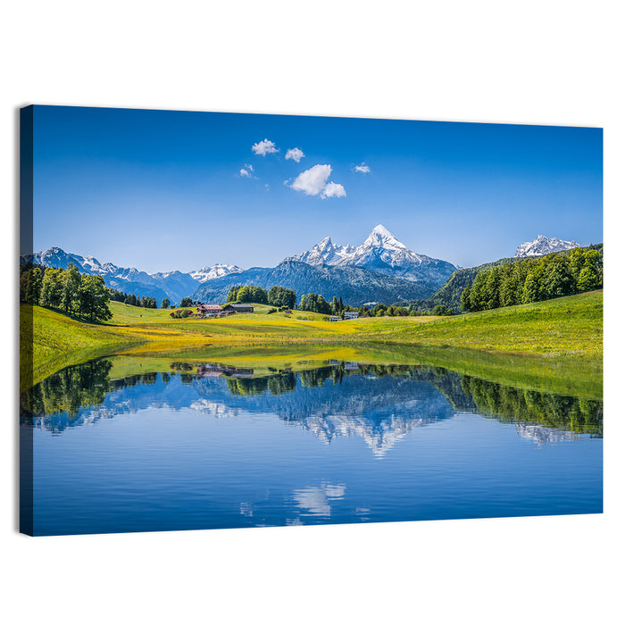 Watzmann Summer Reflection Wall Art as a canvas print