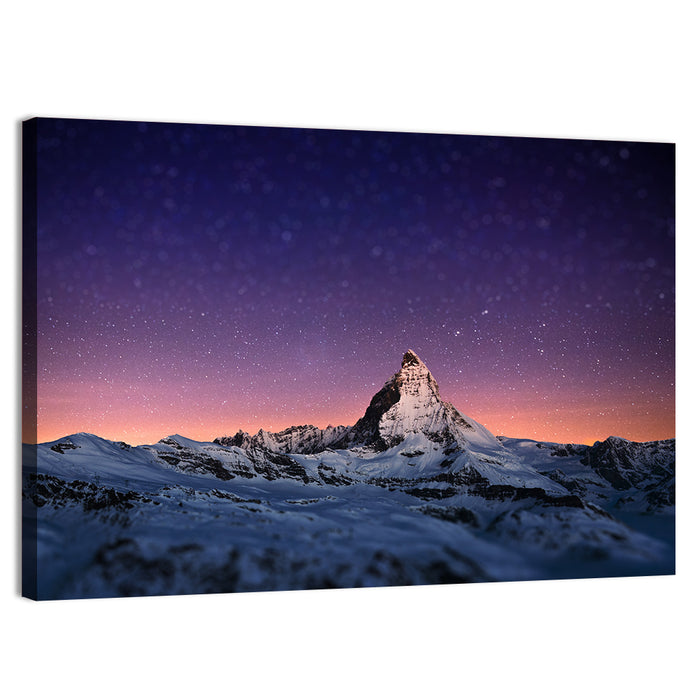 Matterhorn Nightscape Wall Art as a canvas print