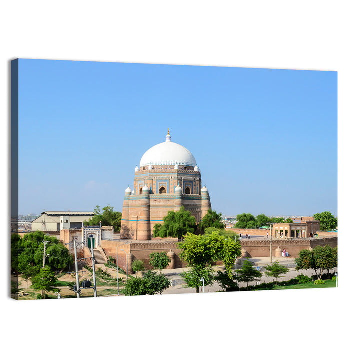 Shah Rukn-e-alam Tomb, Multan Wall Art as a canvas print