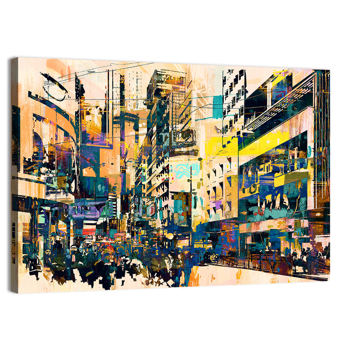 Urban Corridor Abstract Wall Art as a canvas print