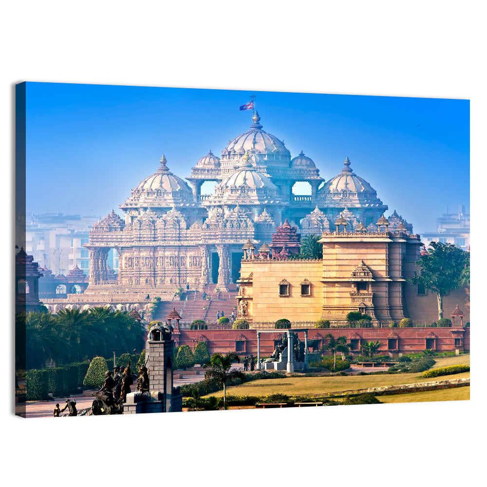 Akshardham Temple, New Delhi Wall Art, canvas print, landscape