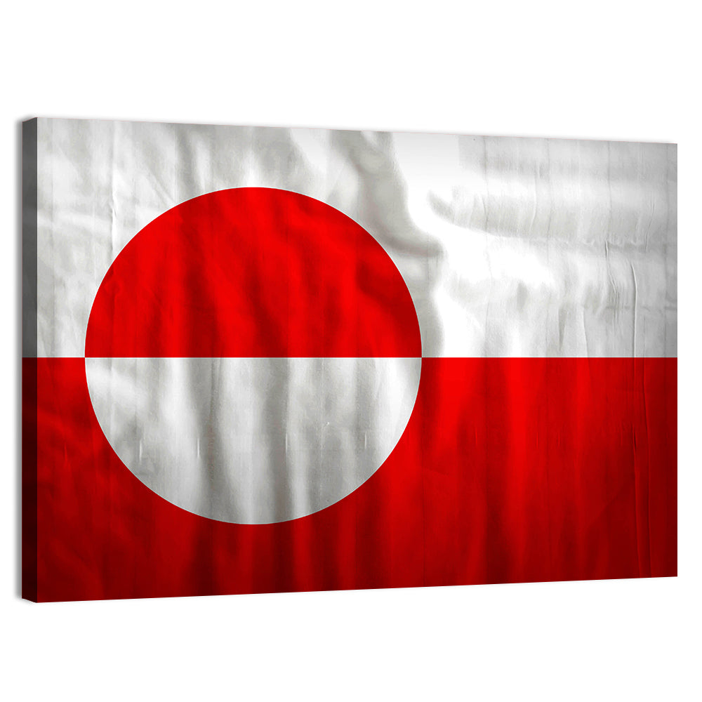 Greenland Flag Wall Art, canvas print, landscape