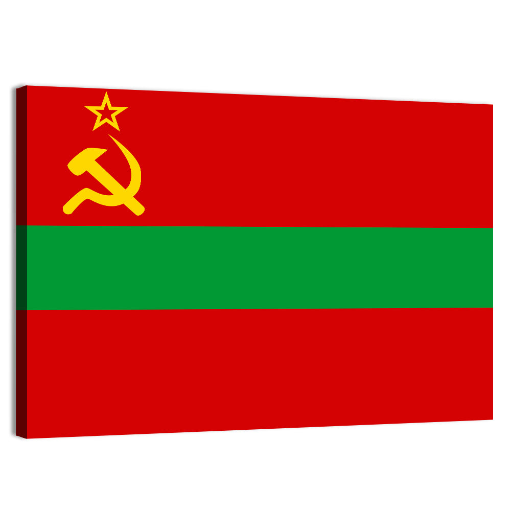Flag of Transnistria Wall Art, canvas print, landscape