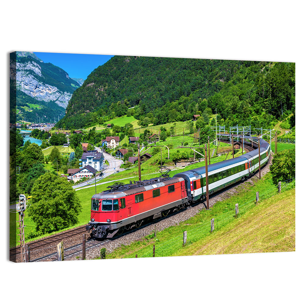 Gotthard Railway Tunnel Wall Art, canvas print, landscape