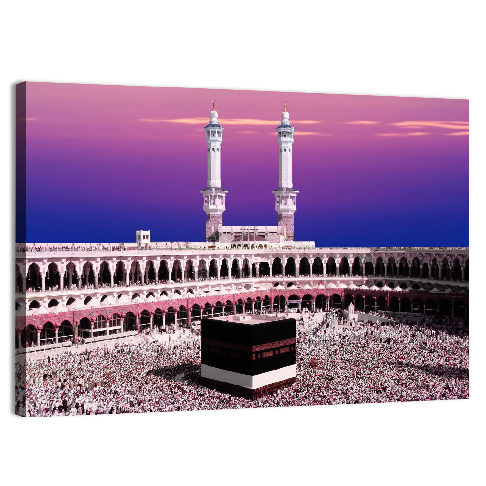 Kaaba at Twilight Wall Art, canvas print, landscape
