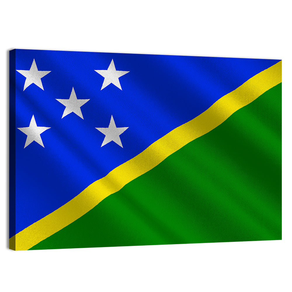 Solomon Islands Flag Wall Art, canvas print, landscape