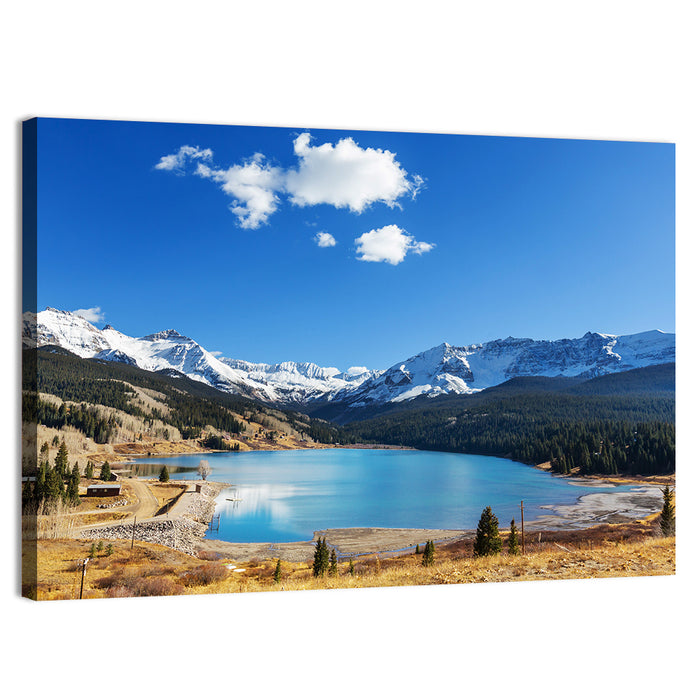 Colorado Rocky Mountain Lake Wall Art as a canvas print